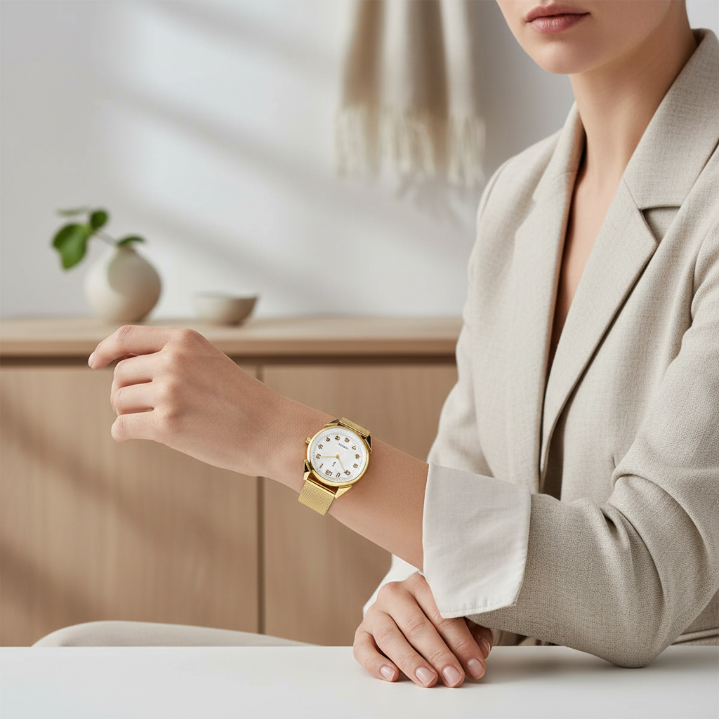 Ossel Gold White Mesh